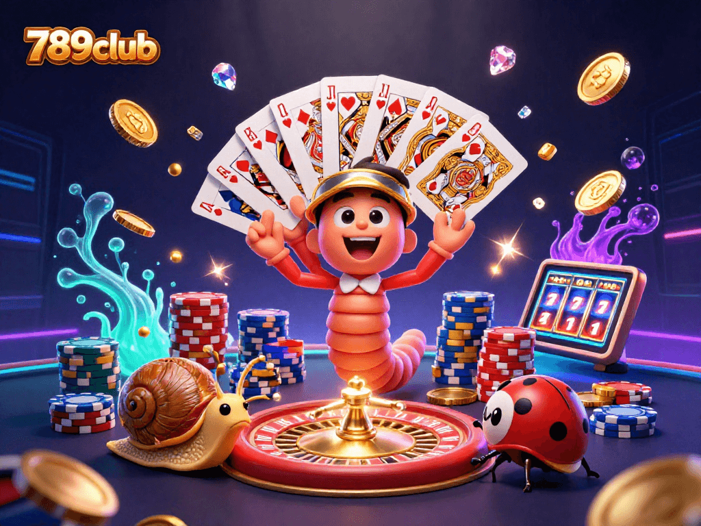 Experience the excitement of 789club with a dynamic casino scene featuring a unique millipede dealer