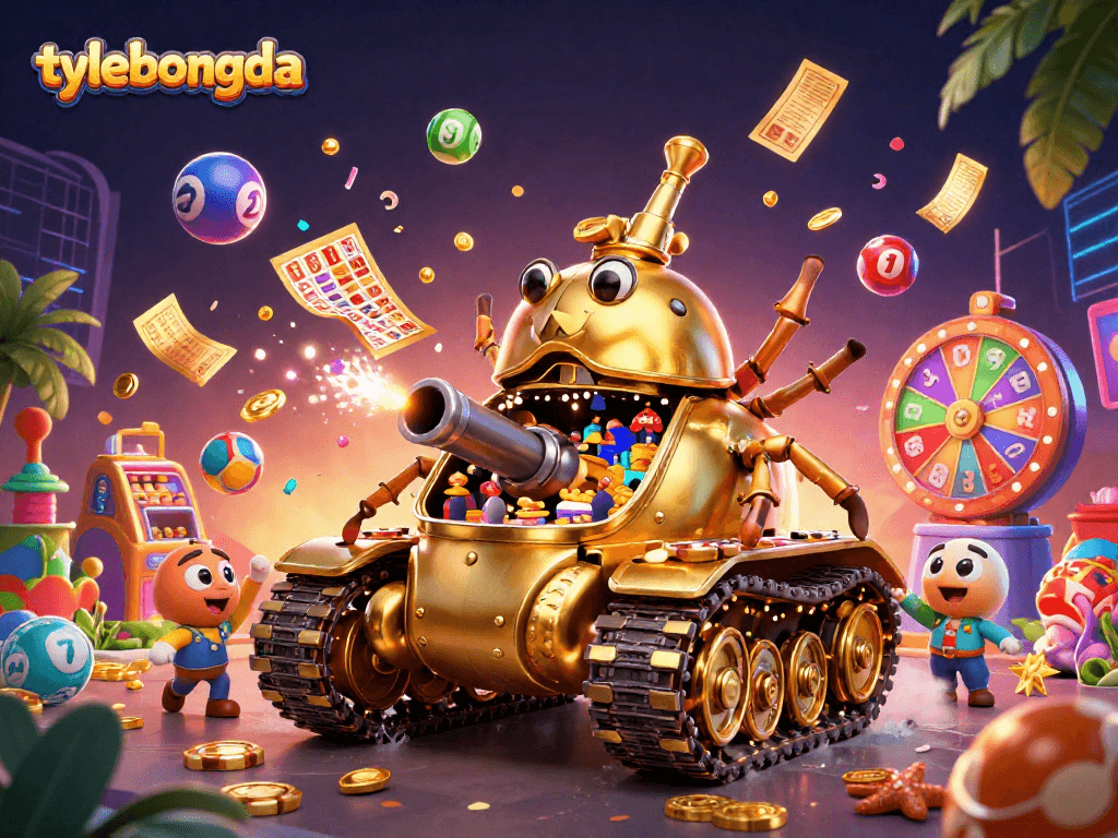 Engage with tylebongda's vibrant lottery action featuring colorful balls and a winning atmosphere.