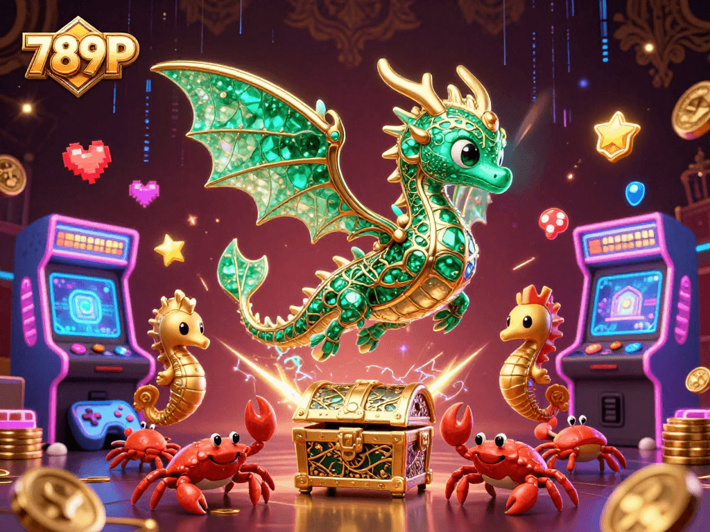 Experience thrilling gaming adventures with 789P's vibrant 3D casino scene featuring fantasy characters.