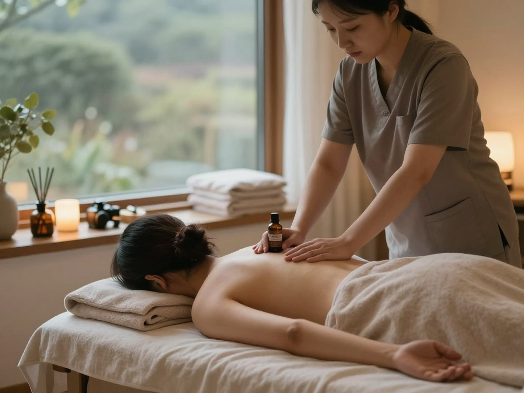 Experience a relaxing 남양주출장마사지 in a tranquil spa setting with soothing atmosphere and essential oils.