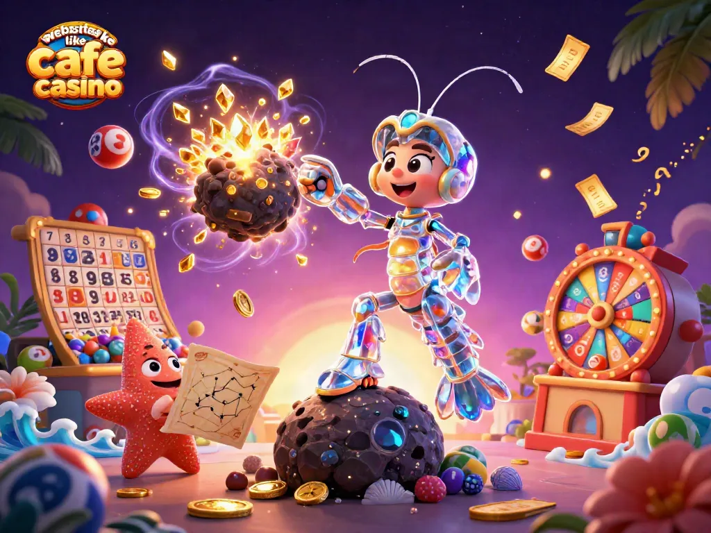 Experience the excitement of websites like cafe casino with vibrant casino-themed 3D illustration.
