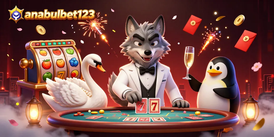 anabulbet123 merayakan kesuksesan di meja baccarat dengan karakter unik dan elemen permainan yang menarik