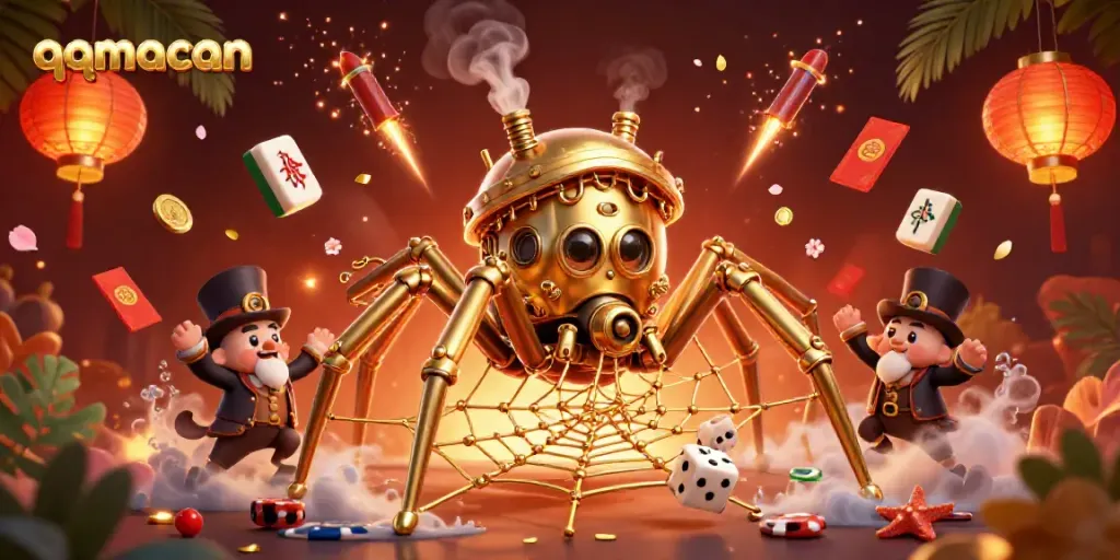 Experience the thrill of qqmacan with stylish characters entwined in a dynamic gambling scene.