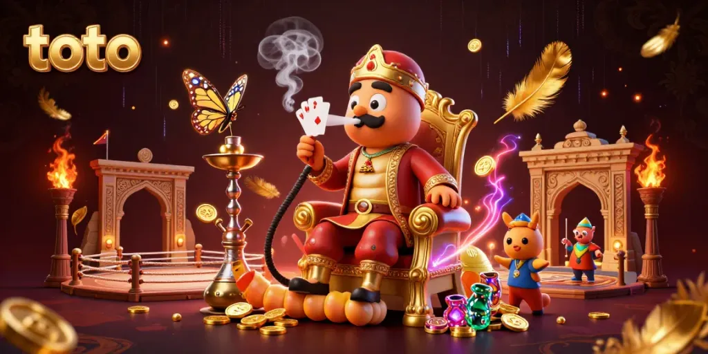 Experience exhilarating toto games with a vivid and engaging casino atmosphere illustrating action and excitement.