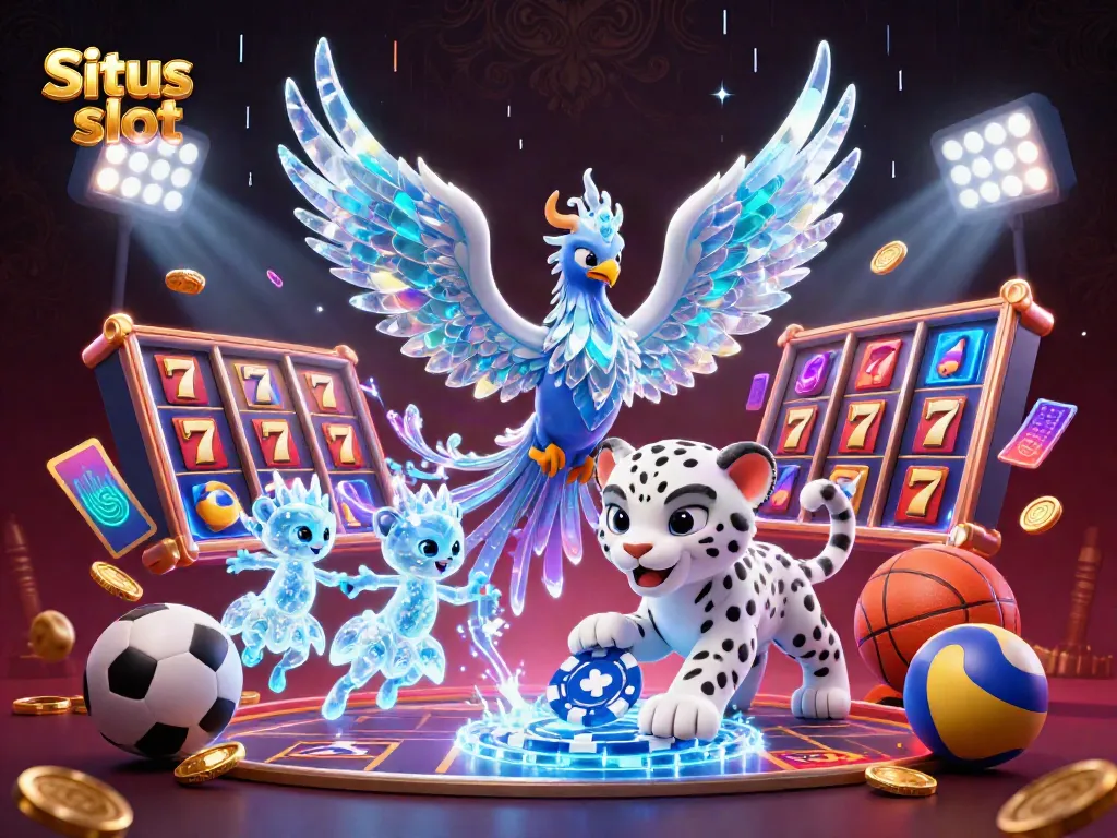 Experience thrill at Situs slot with colorful characters, dynamic gaming elements, and energy-filled casino vibes.