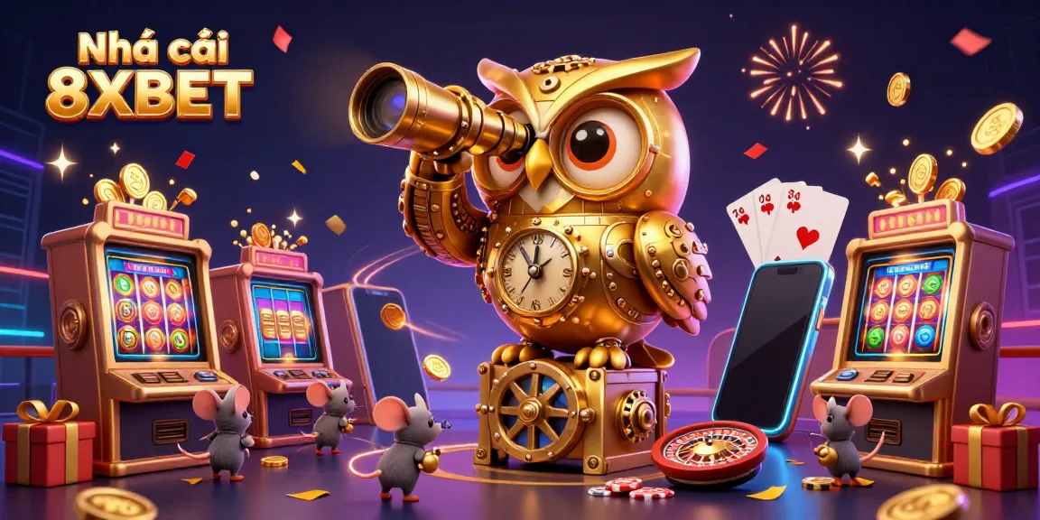 Engage with Nhà cái 8XBET through a vibrant casino scene filled with entertaining gaming elements and excitement.