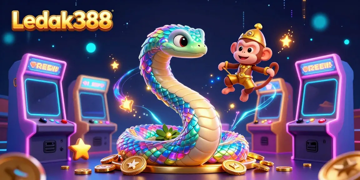 Engage in thrilling gameplay action at Ledak388 with vibrant casino visuals and exciting game elements.