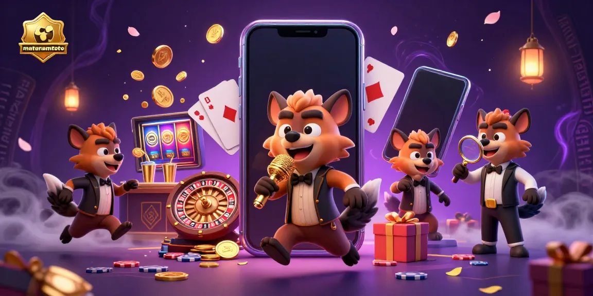 Engage with the mataramtoto experience through vibrant betting scenes featuring hyenas and casino games.