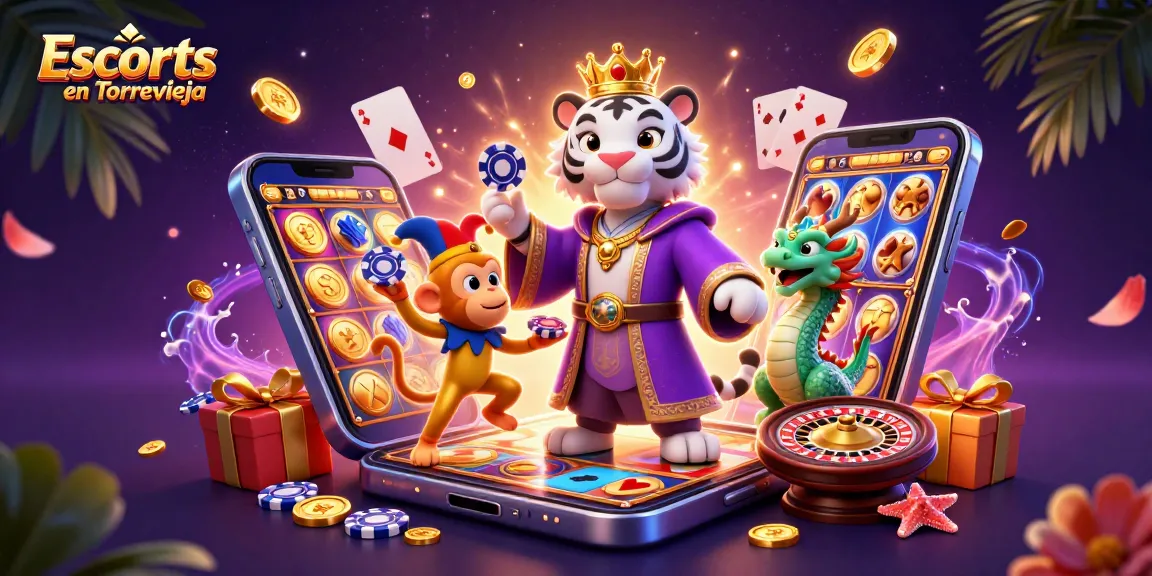 Engaging 3D scene featuring Escorts en Torrevieja, illustrating vibrant casino elements around animated characters.