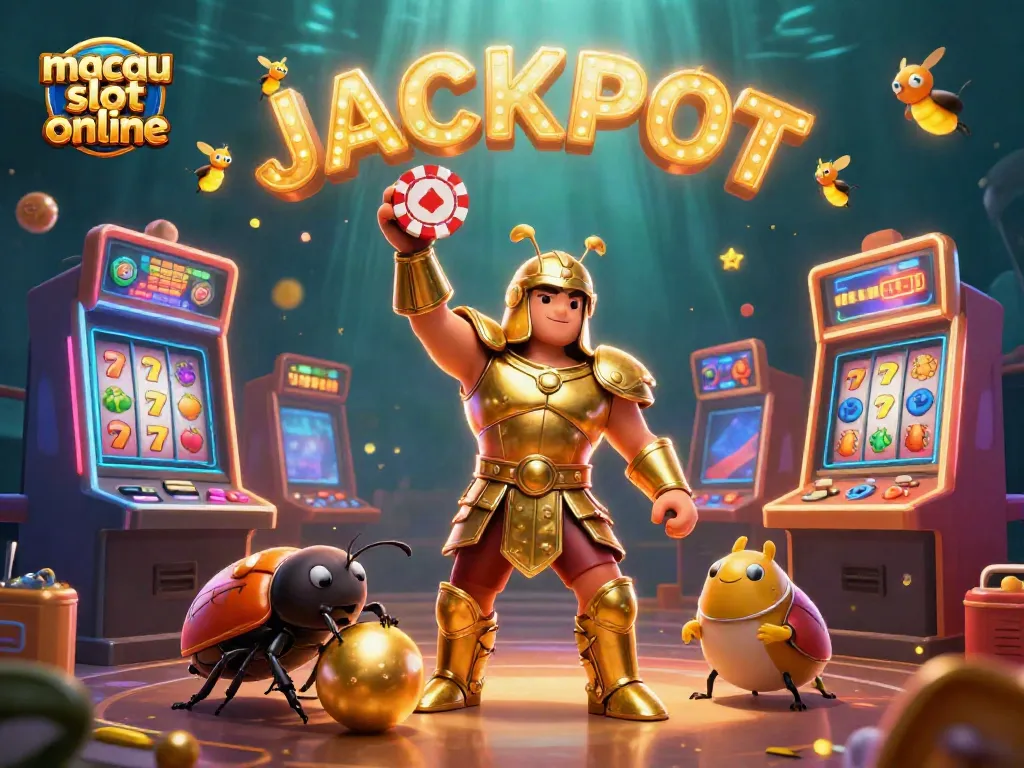Menangkan jackpot dalam permainan macau slot online dengan simbol keberuntungan dan alat permainan yang menarik.