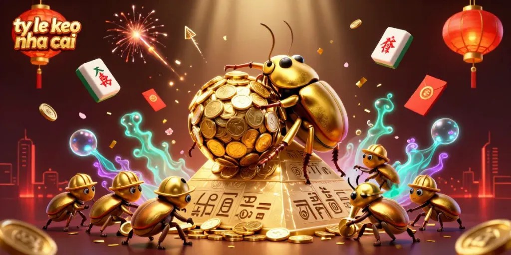 Engage in betting strategies with ty le keo nha cai, featuring dynamic casino-themed 3D illustration