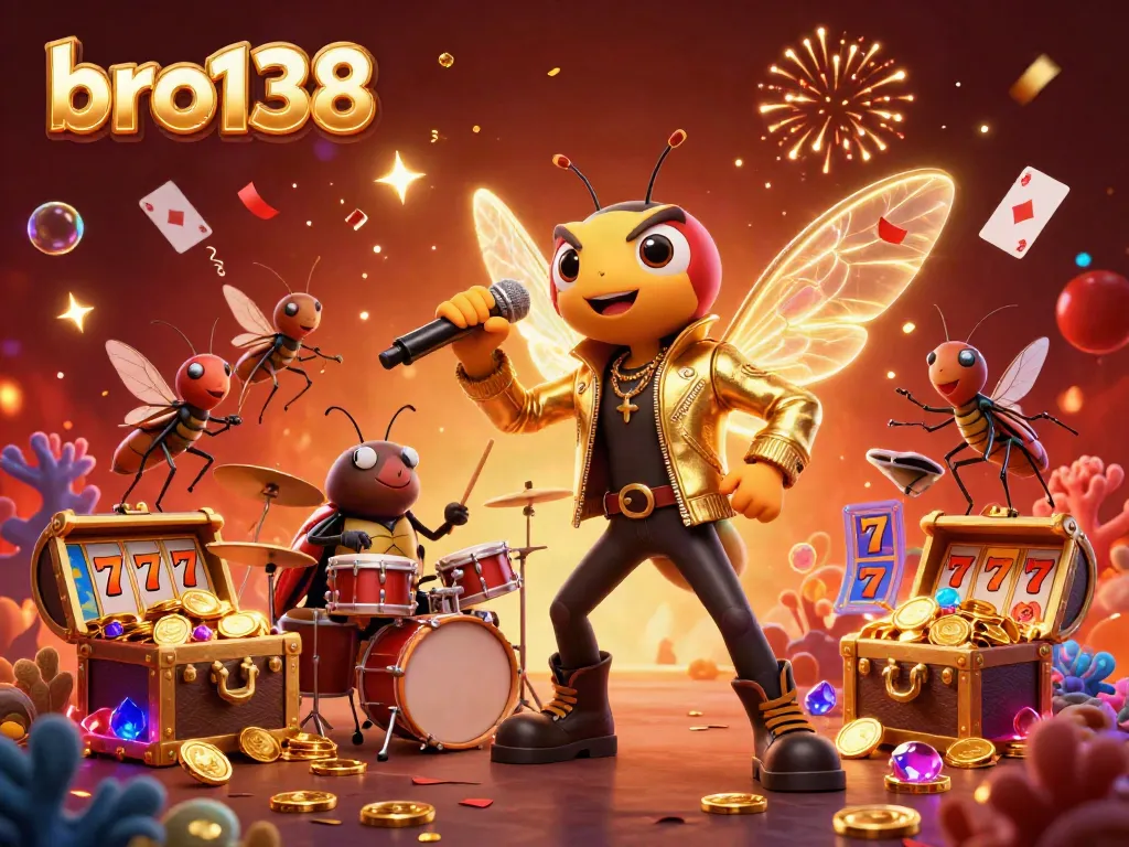 Experience exciting gameplay at bro138 with electrifying characters and celebratory decorations in this vibrant casino scene.
