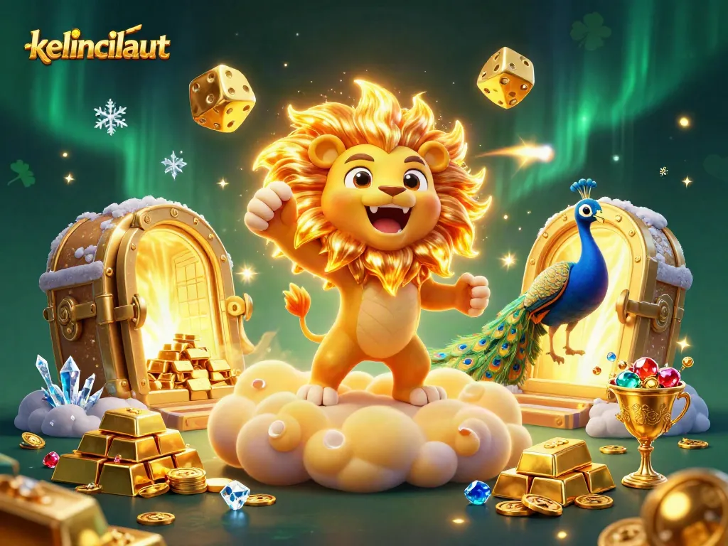 Experience kelincilaut's exhilarating wins with a vibrant casino scene featuring golden treasures.