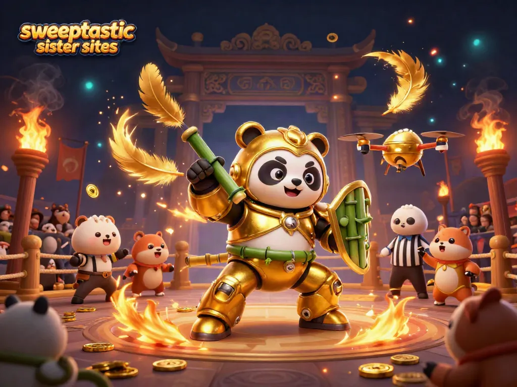 Engage with Sweeptastic sister sites in an exciting virtual arena featuring dynamic gameplay and prizes.