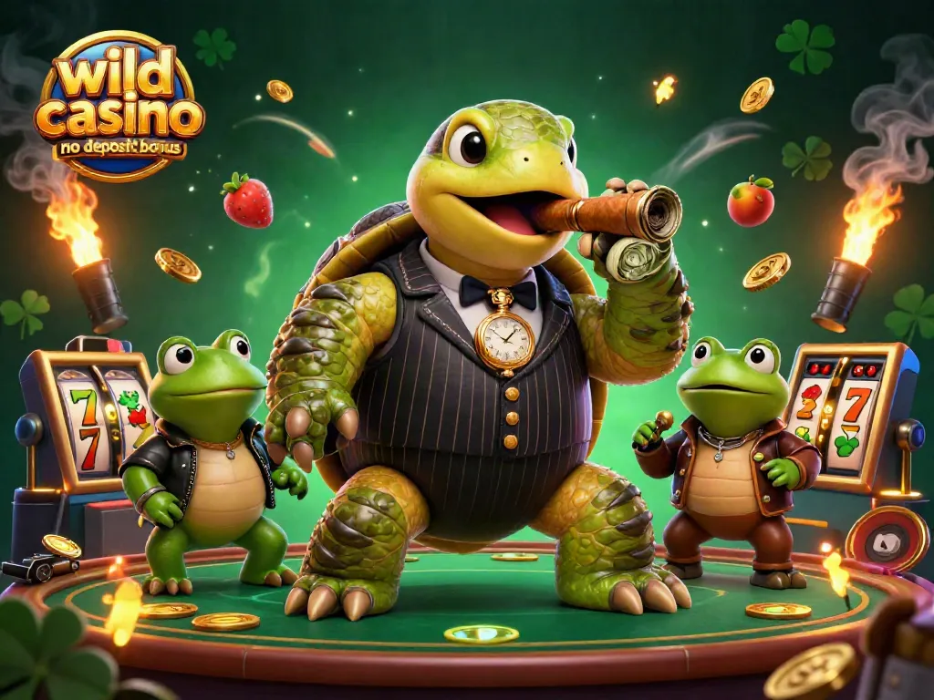 Experience the wild casino no deposit bonus with thrilling slot reels and energetic characters.