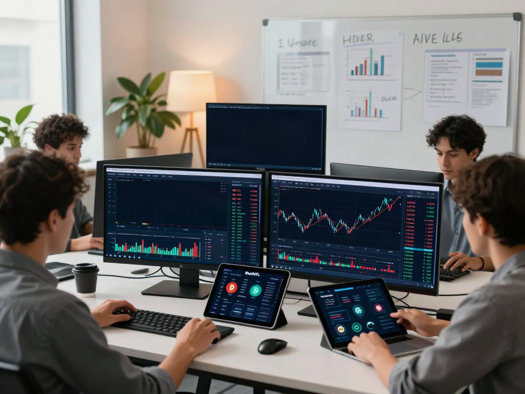 Real-time 股票API analytics in a collaborative cryptocurrency trading workspace, featuring modern technology and dynamic stock data.