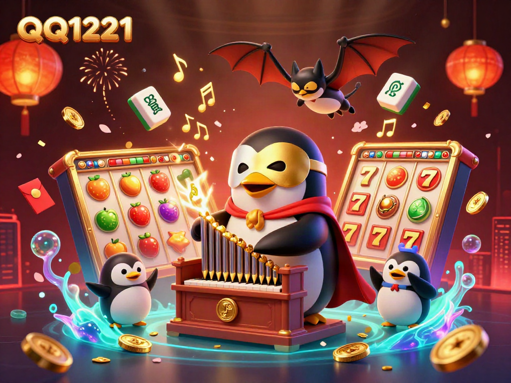 Spin your luck with QQ1221’s exciting slot reels and vibrant casino elements.