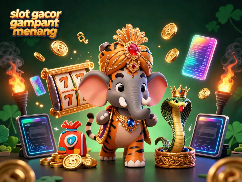 Experience slot gacor gampang menang with vibrant scenes of luck, coins, and jackpot excitement!