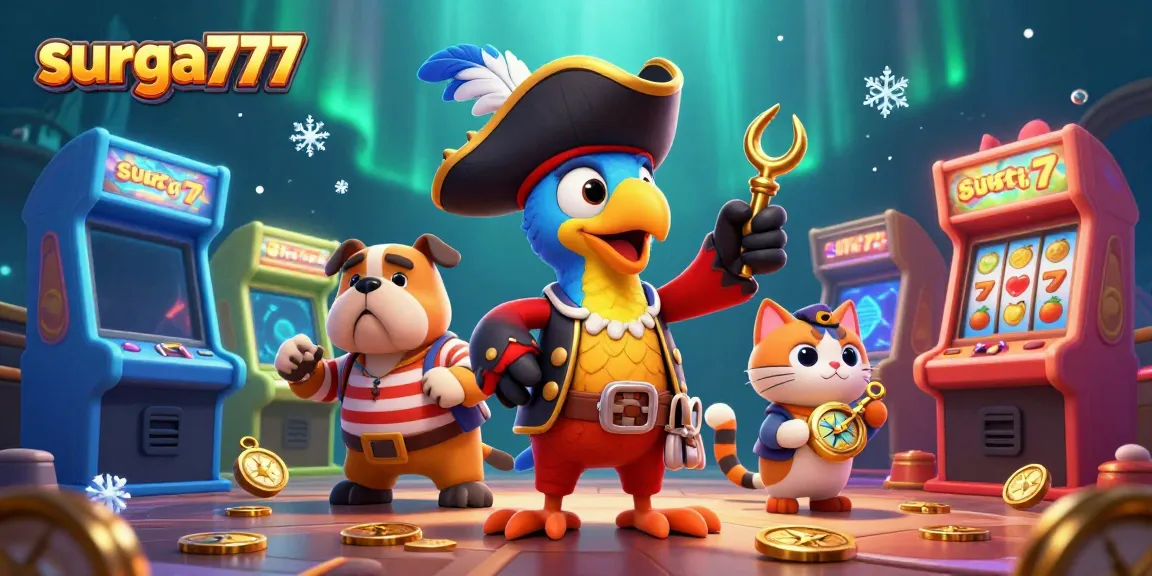 Experience the thrill of surga777 slots with vibrant characters and engaging game elements in a dynamic scene.