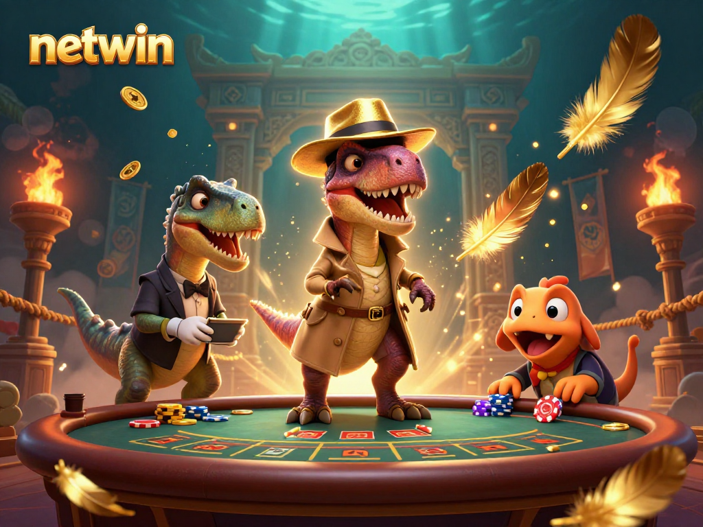 Catch the thrilling action at netwin with a velociraptor card counter disguised at blackjack!