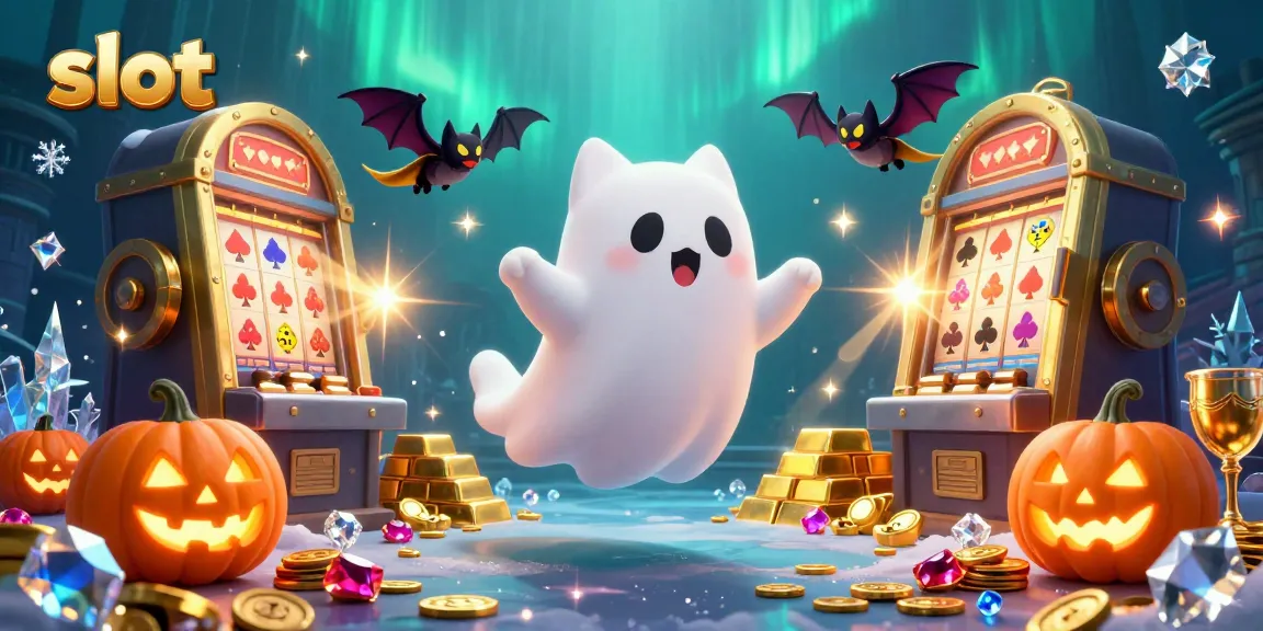Experience thrilling slot adventures with a ghost cat in a haunted casino atmosphere.