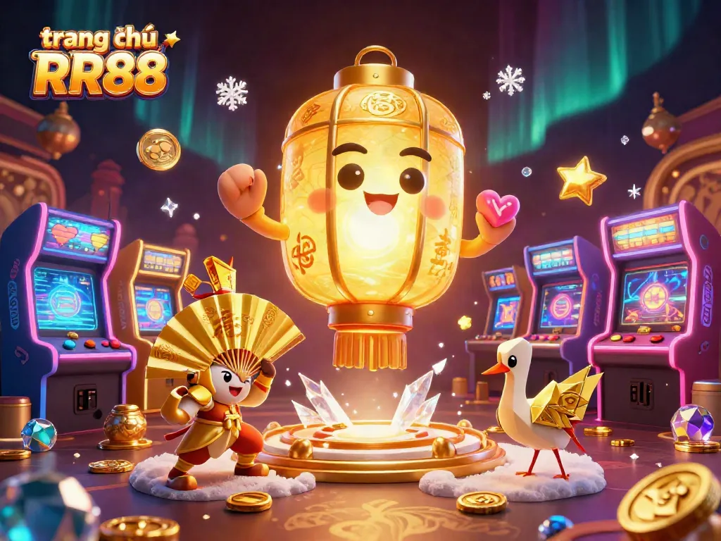 Experience thrilling gameplay on trang chủ RR88 with vibrant 3D casino elements and lively characters.