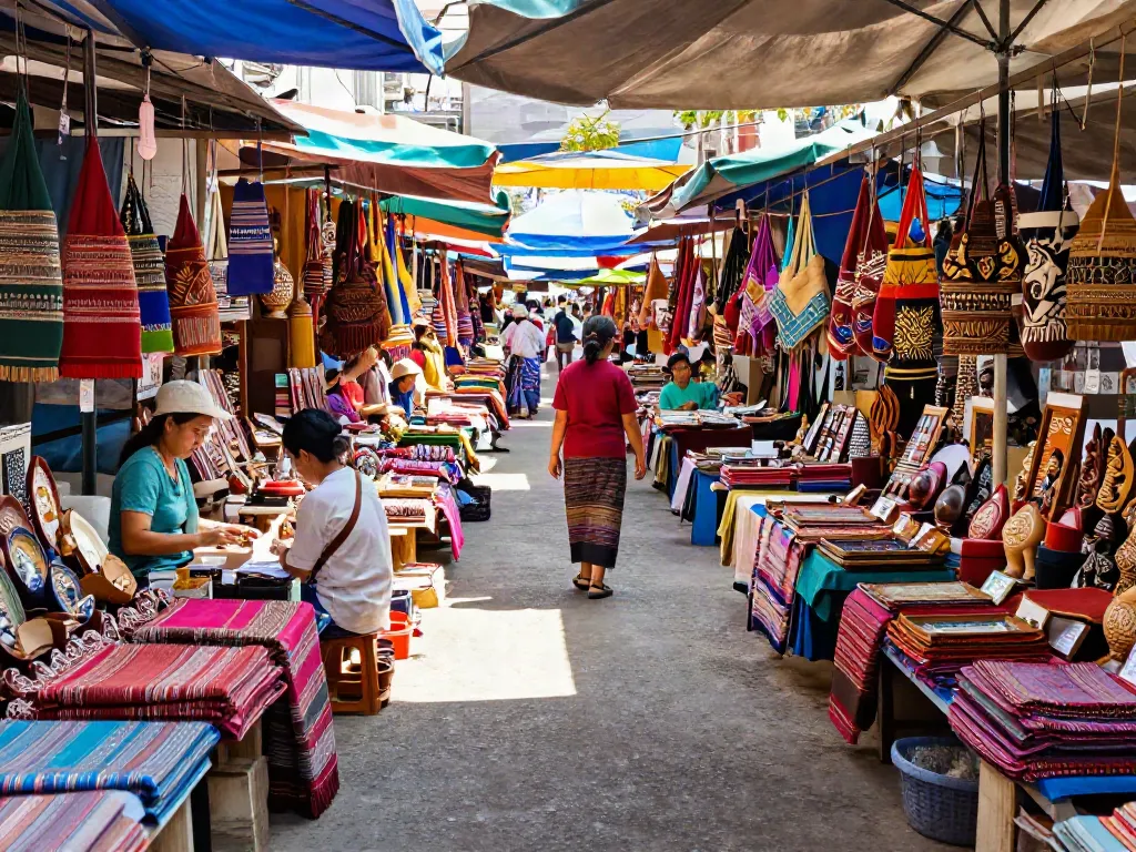 Explore unique thai handicrafts at vibrant local markets, a must-visit travel destination.