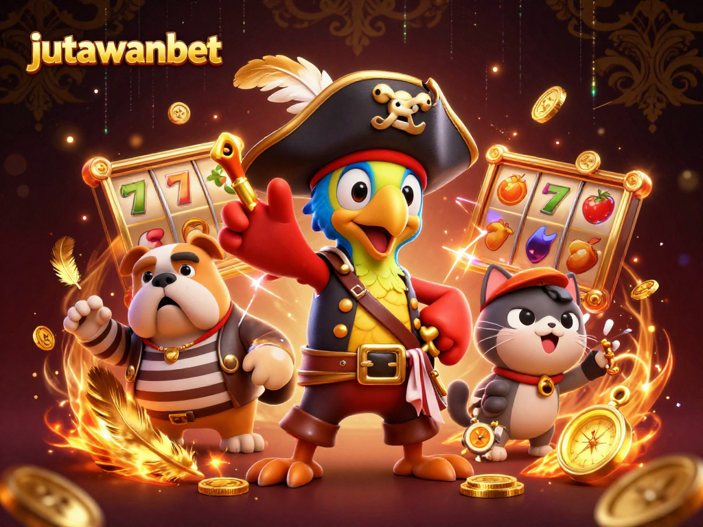 Experience the thrill of gambling at jutawanbet with dynamic slot games and engaging casino characters.