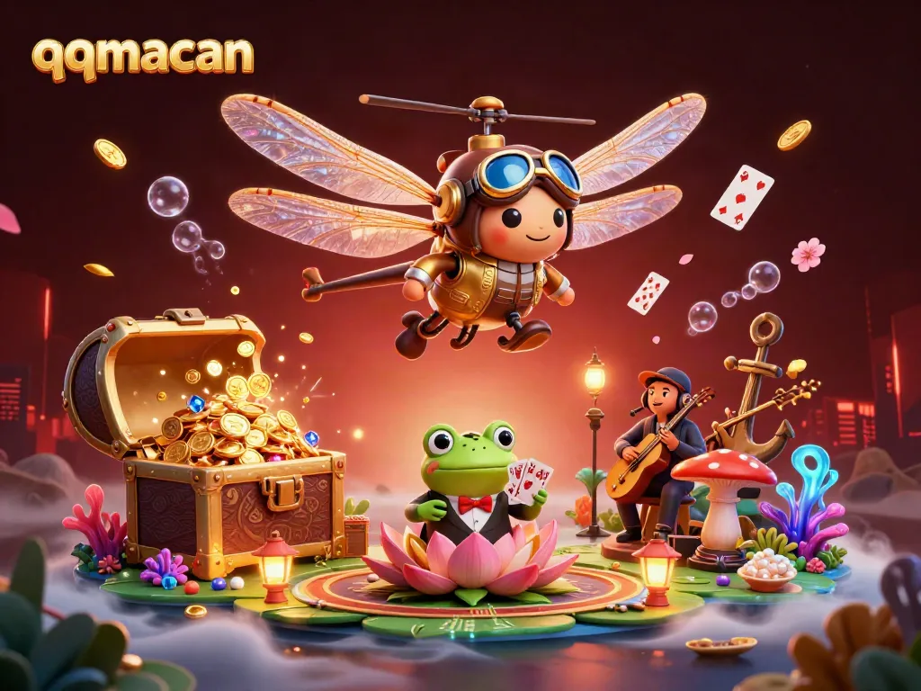 Experience thrilling gameplay at qqmacan casino with vibrant 3D characters and engaging atmosphere.