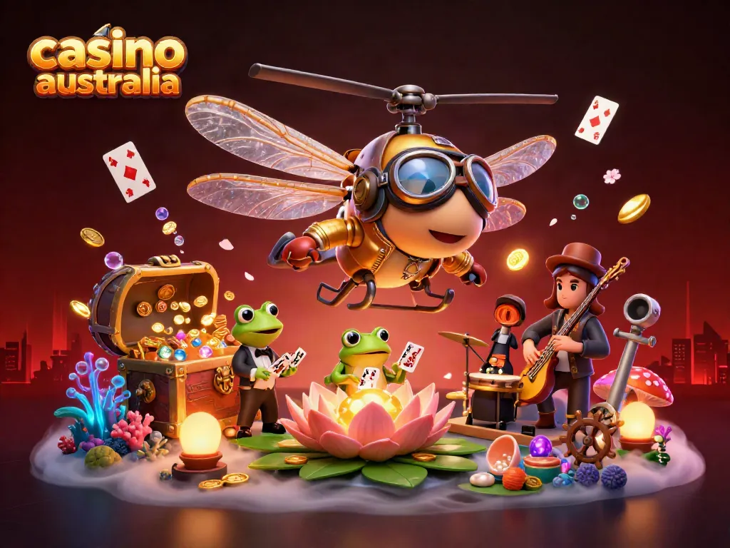 Experience immersive gameplay at casino australia with lively characters and rich casino elements.