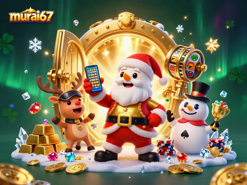 Engage in thrilling slots action with murai67 in this vibrant casino scene full of excitement.