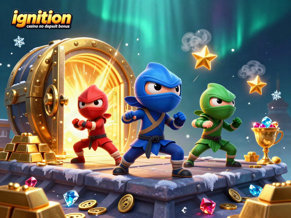 Engage with the thrilling ignition casino no deposit bonus through dynamic ninja chameleons surrounded by treasure.